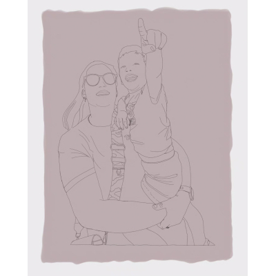 Persoonlijke lijntekening (digitaal aangeleverd)