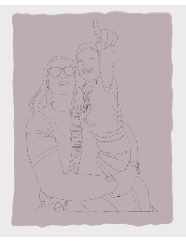 Persoonlijke lijntekening (digitaal aangeleverd)